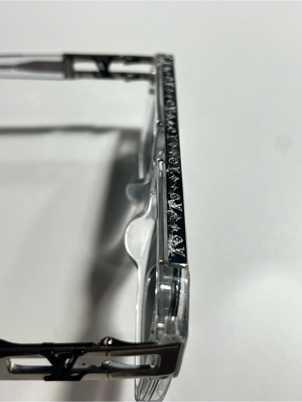 Louis Vuitton Transparent Clear Sunglasses with Dark Lenses